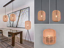 Ausgefallene Korblampen aus Sisal Korbgeflecht für über Couchtisch Esstischlampe