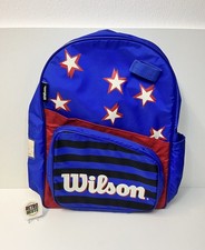 Wilson Tennis Rucksack ideal für 1 Tennisschläger Sehr Gut USA Sterne Blau Rot