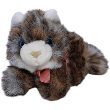 Teddy-Hermann Liegende Katze, gefleckt Kuscheltier 23cm Gebraucht Katze