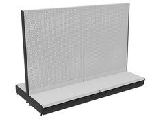 2m Gondelregal Mittelraumgondel Metallregal Verkaufsregal Tego Eden Supermarkt