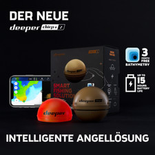 Deeper Chirp+ 2 Echolot Smart Sonar WIFI GPS + Night Cover Fishfinder Elite Hook