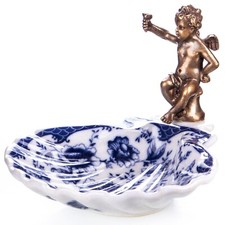 Porzellan Bronze Seifenschale