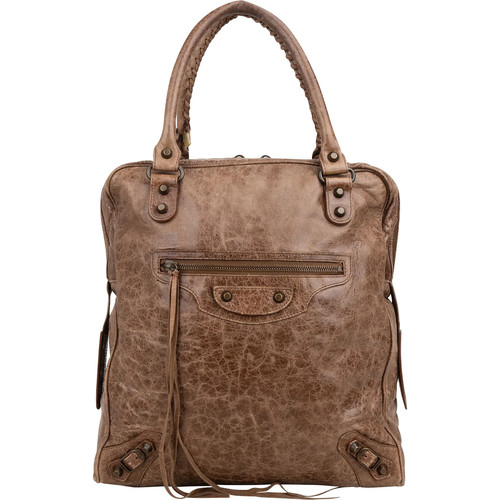 Balenciaga brown leather paper - balenciaga,