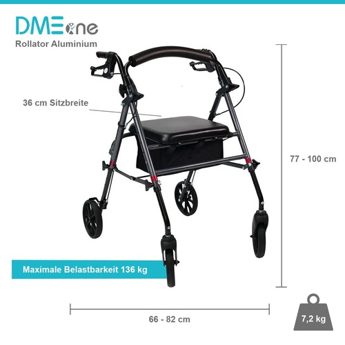 Rollator aluminium faltbar - rollator,