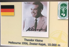 Autogramm Theodor Theo KLEINE (2014 †) Olympiasilber 56 Zweier Kajak 10000 m xyz