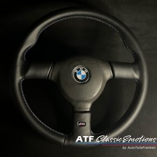 BMW Lenkrad M-Technik 2 E30 E24 E34 E28 E32 Echtleder schwarz Größe 385 MM -NR14