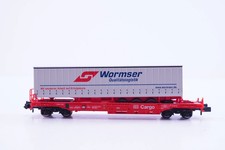 (RBT817) Fleischmann 845346 Einheitstaschenwaggon "Wormser" DB AG, DC, N, OVP