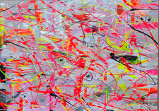 AcrylBild Neon Dripping pink