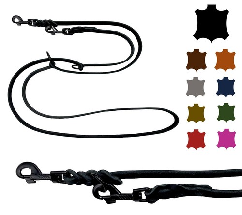Hundeleine fettleder kleine - fettleder, &