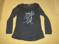 BLUEMOTION XL 44 46 Bauch-weg-Shirt gerafft MAMA für Babybauch „Made with Love“