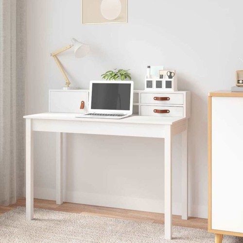 Schreibtisch weiß 110x50x93 - weiß,
