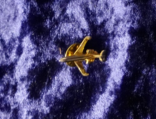 Flugzeug pin golden anstecker - pin,
