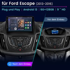 DAB+ Für Ford Kuga 2012-18 Escape Android 14 Autoradio GPS Navi CarPlay 6+128GB