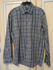 Infinity Herrenhemd ,KW 41/42 (L), langarm, blau weiss kariert