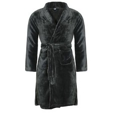 Herren Bademantel dunkelgrau