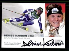 Denise Karbon Autogrammkarte Original Signiert Skialpine + A 244927