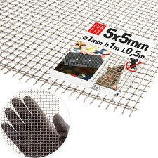 Drahtgeflecht Edelstahl Wire Mesh Drahtgitter 5x5mm AISI304 H1m L0,5m