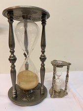 2 Sanduhren Klein Und Gruß Zinn/Metall Rarität