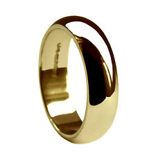 6mm 9ct Gelbgold D-Form