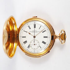 LONGINES - übergroße Taschenuhr in 18 ct Gold - Minutenrepetiton & Chronograph