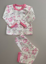 Baby  Schlafanzug Pyjama rosa mit Bunny Häschen  Oster Happy Easter Gr.6-9 Mon