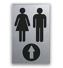 Schild frau und - wc-schild, mit