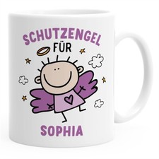 SpecialMe® personalisierte Kaffeetasse Schutzengel mit Name Namenstasse