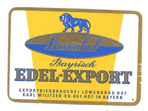 Altes bieretikett löwenbräu - bieretikett,