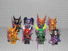 8 Ninja Figuren Oni Masken,Herr E,Ultra Violett,NEU