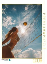 CALVENDO Puzzle Sexy Frau im Bikini beim Volleyballspiel im Sommer | 1000 Teile 