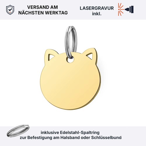 Katzenmarke mit gravur - mit,
