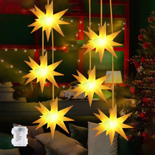 6er set led weihnachtsstern - set,