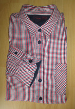 Herren / Jungen Hemd Blau rot kariert 164 Stretch Kommunion Konfirmation