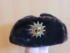 POLIZEI MECKLENBURG-VORPOMMERN WINTERMÜTZE FELLMÜTZE 1980ER JAHRE - GRÖSSE 55