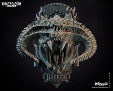 Balrog Kopf Wanddeko aus Resin