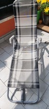 KIPPLIEGE, Sonnenliege, Saunaliege, grau-kariert