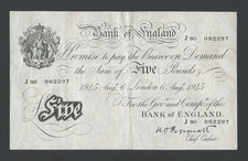 BANK OF ENGLAND £5 Schein