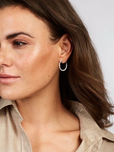 Diamond hoop earrings - , 28