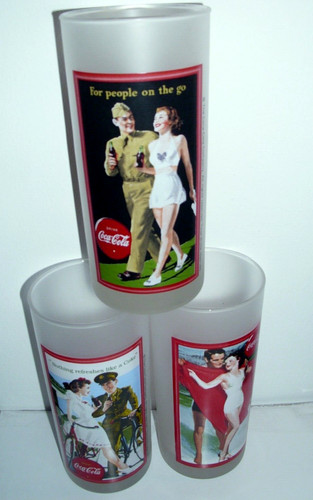 Coca cola gläser 50er - coca, jahre