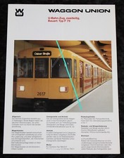 U-Bahn-Zug ,Typ F 79 ,Waggon Union ,älterer Prospekt