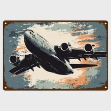 Blechschild Flugzeug Boeing C