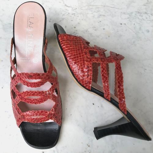 Elantine heel pantolette pink - heel-pantolette,