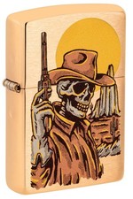 ZIPPO - BENZIN - FEUERZEUG - WILD WEST SKELETON 60006579 - NEU!