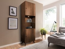 Vitrine 65x209cm Massivholz