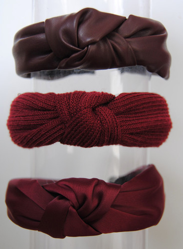 Haarreifen bordeaux strick - haarreifen,
