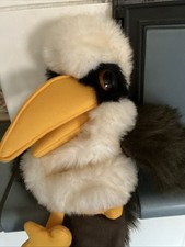 Vogel Weiß Schwarz Stofftier