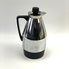 Vintage Thermoskanne Chrom | Glaseinsatz 1L | 60er Retro Design Isolierkanne