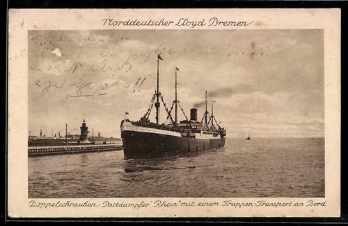 Passagierschiff rhein vom - ak,