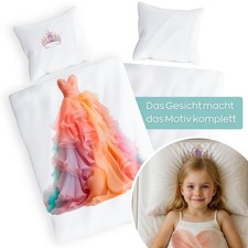 Kinderbettwäsche 135x200 Mädchen Prinzessin Kinder Baumwoll Bettwäsche 135 x 200