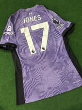 Orginal Matchworn Liverpool Jones Premier League Trikot Printetikett